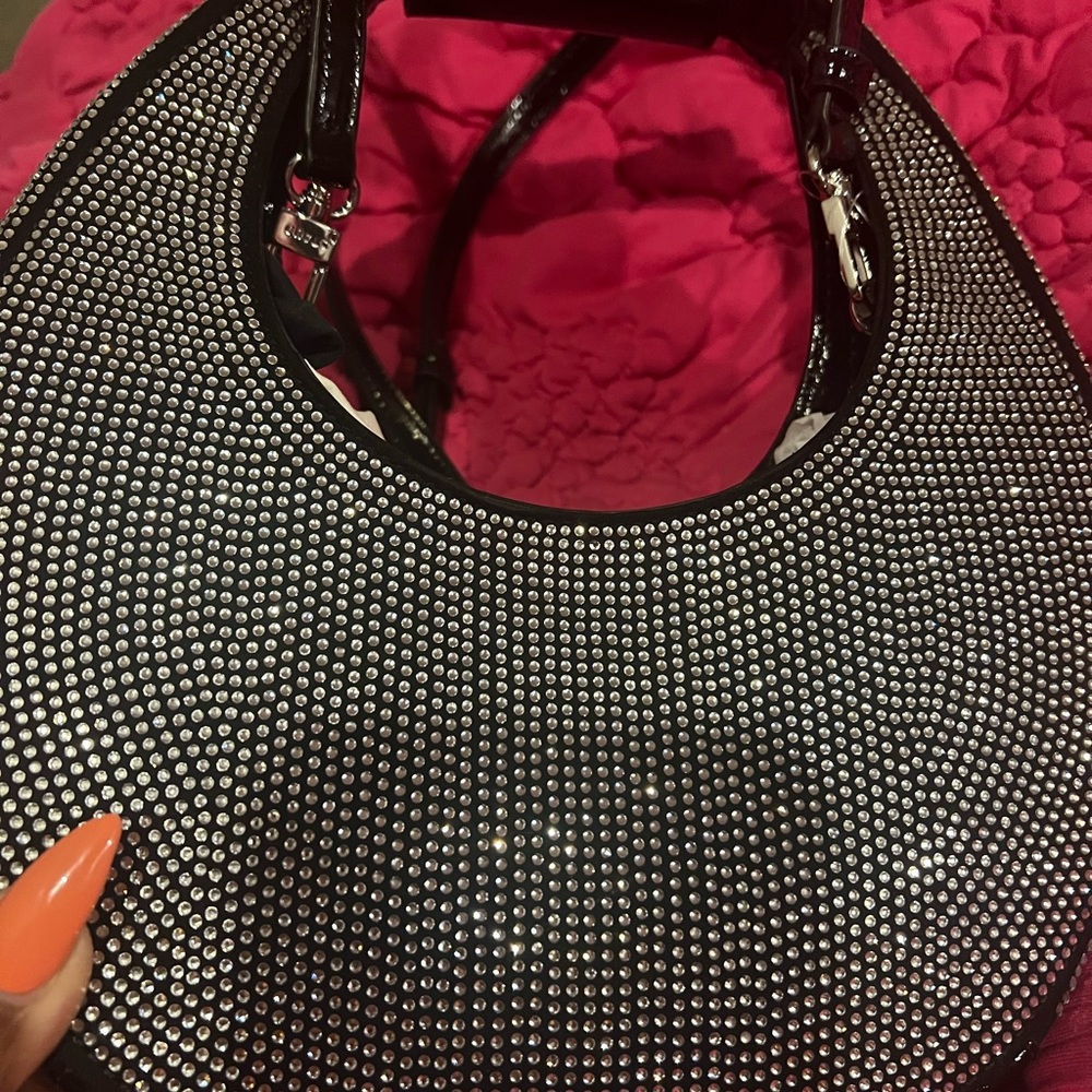 Black Staud Studded Moon Bag